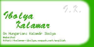 ibolya kalamar business card